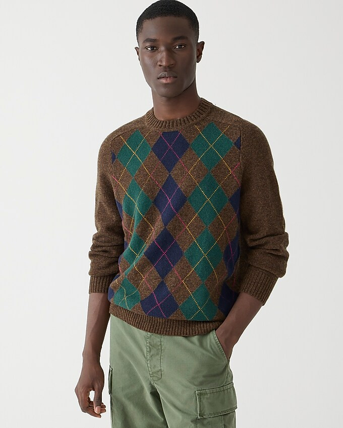 Merino wool-blend sweater in argyle | J. Crew US