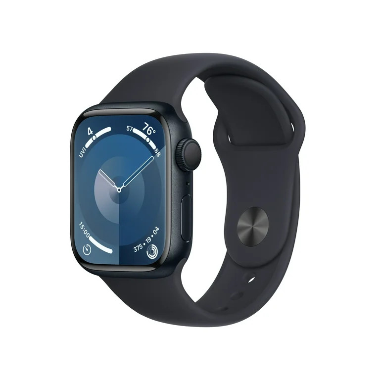 Apple Watch Series 9 [GPS 41mm] Smartwatch with Midnight Aluminum Case and Midnight Sport Band - ... | Walmart (US)