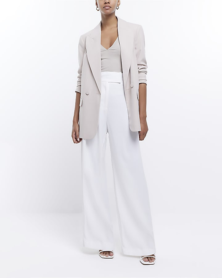 White wide leg trousers | River Island (UK & IE)