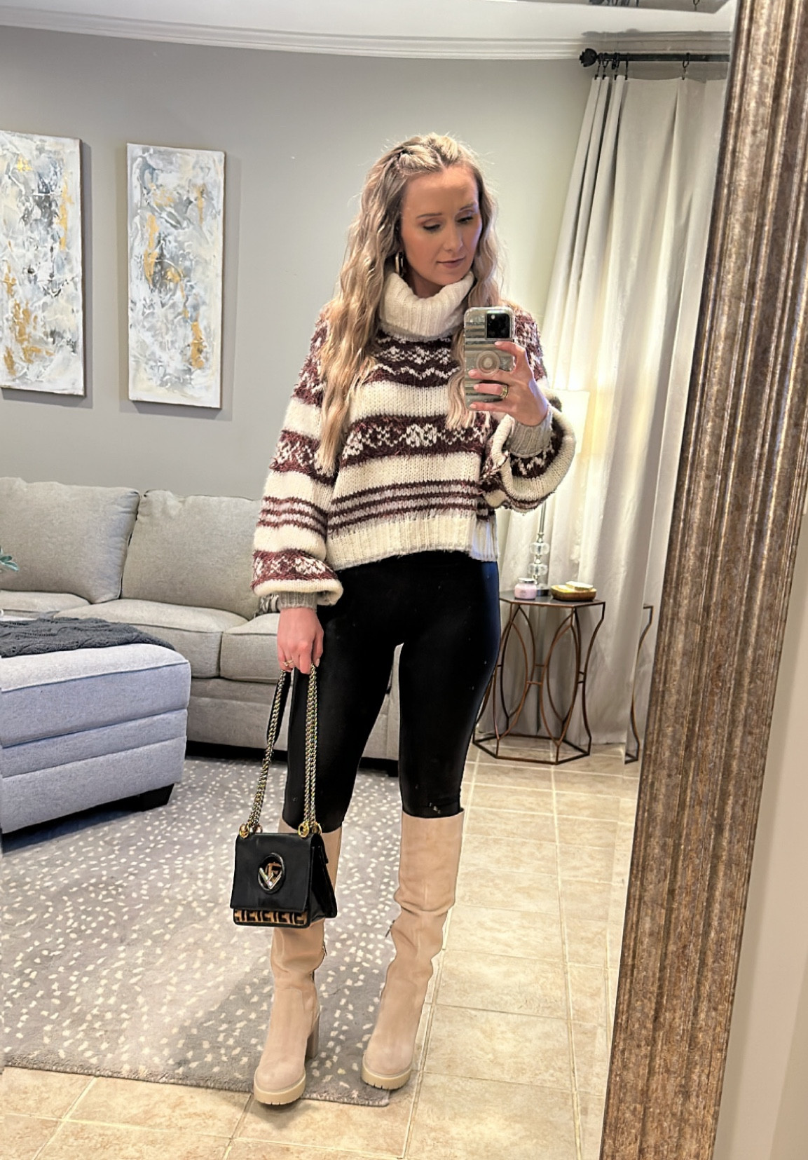 Friday night fit! 

I’m a usual small but I definitely suggest sizing up in these Spanx leggings. Wearing a medium! 

Spanx, dolce vita, fendi

#LTKfit #LTKstyletip #LTKshoecrush