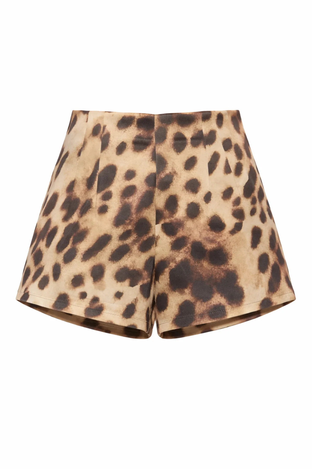 BLANCA Leopard Print Satin High Waisted Shorts | Noughts and Kisses