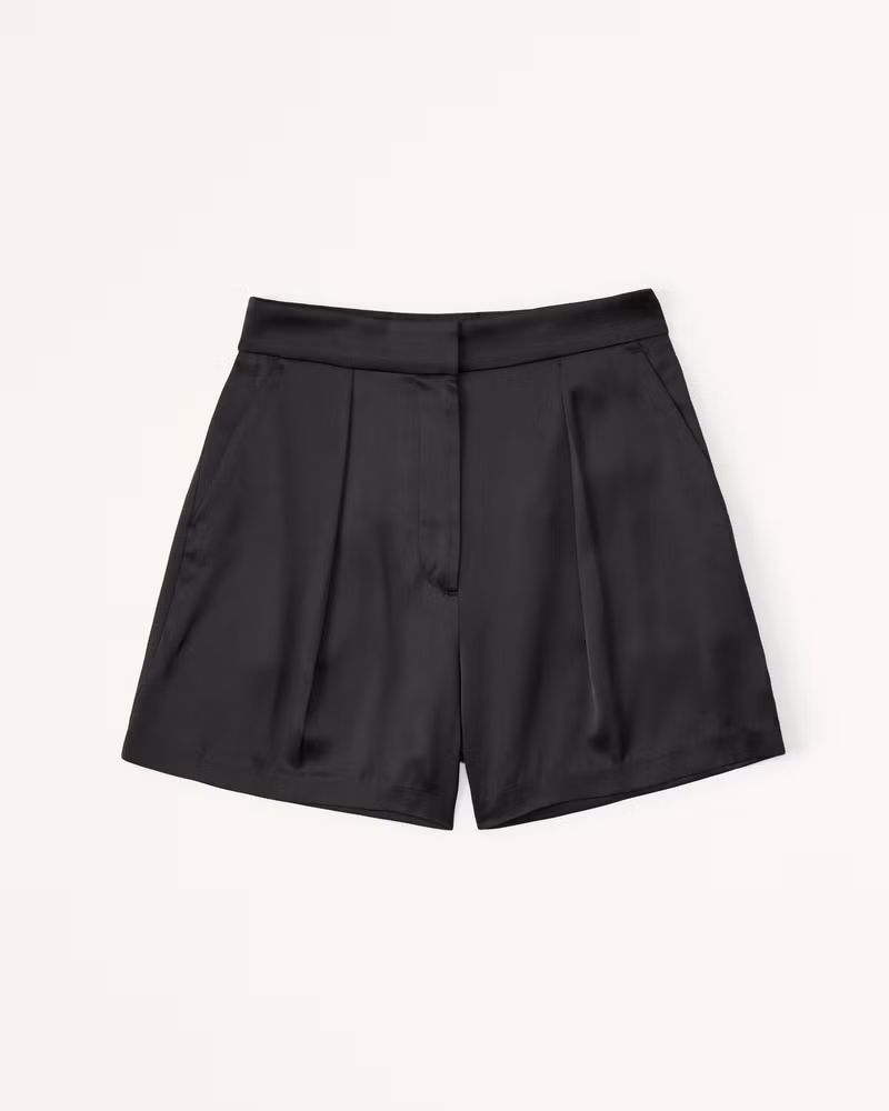 High Rise Satin Short | Abercrombie & Fitch (US)