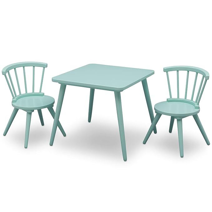 Delta Children Windsor 2 Chair, 3 Piece Set, Aqua | Amazon (US)
