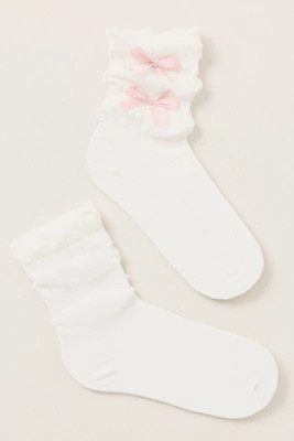 Casa Clara Primrose Bow Detail Socks | Anthropologie (US)