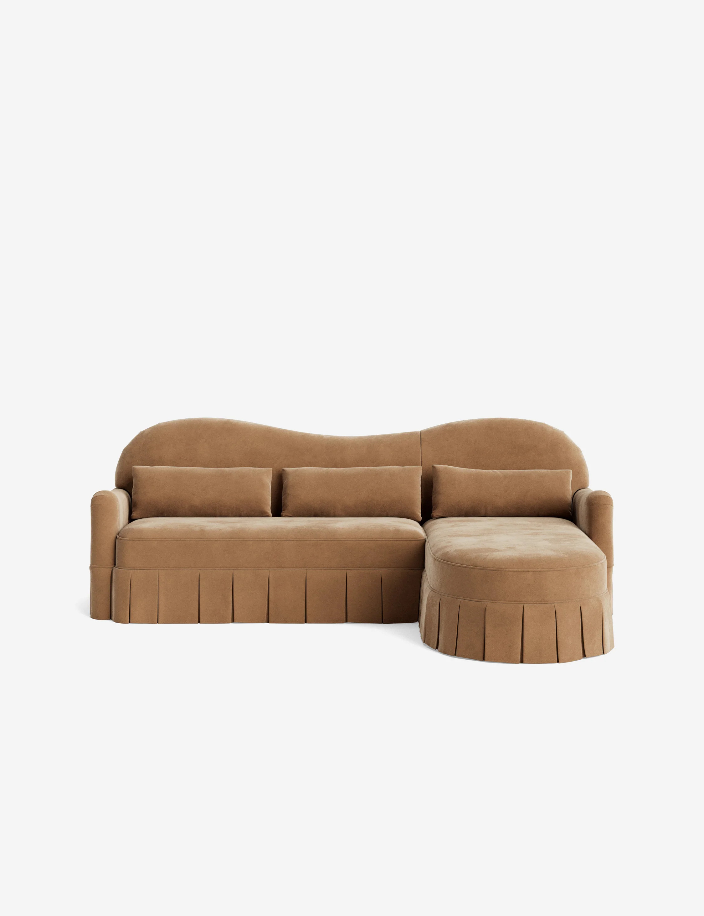 Middleton Skirted Chaise Sectional Sofa by Ginny Macdonald | Lulu and Georgia 