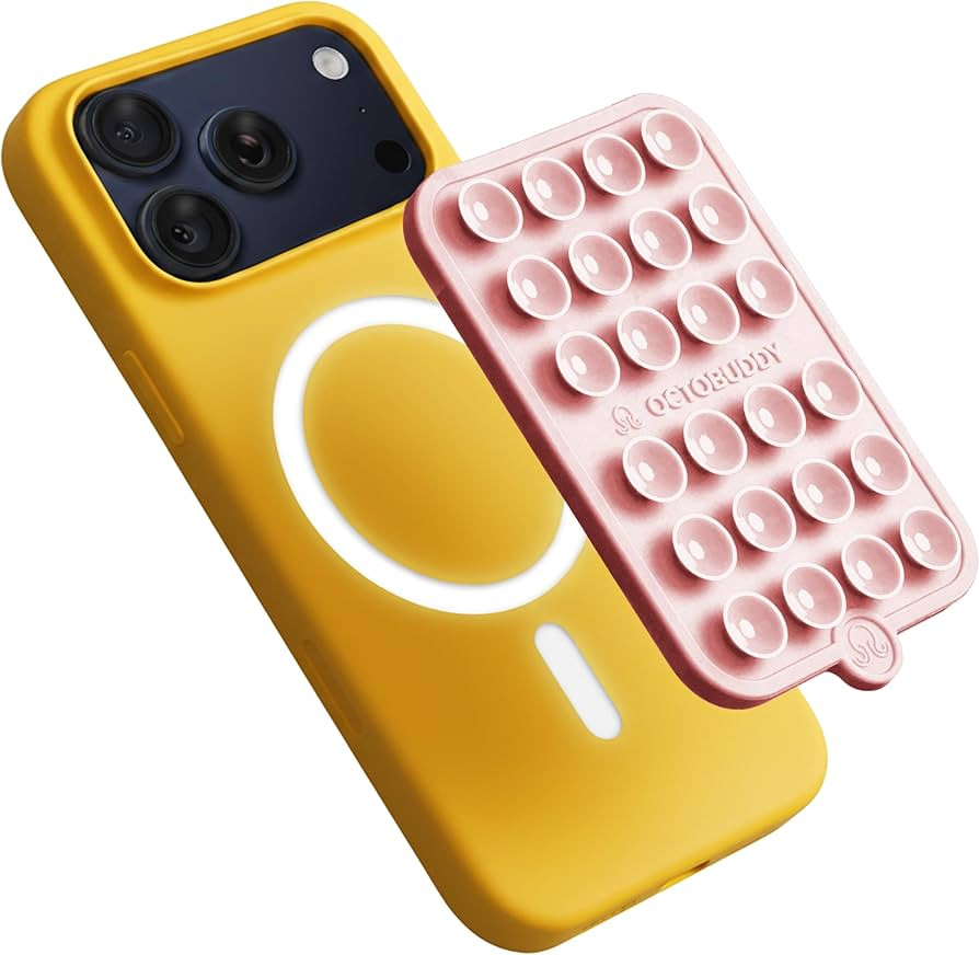 OCTOBUDDY Magnet - Dual Magnetic & Suction Phone Mount - Magnetic-Compatible Silicone Mobile Hold... | Amazon (US)