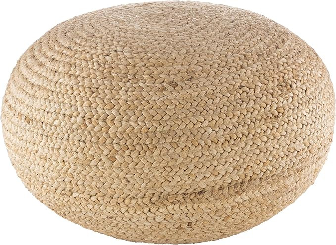 Artistic Weavers Adonai 13" x 25" x 25" Pouf, 22" x 22" x 22", Khaki | Amazon (US)