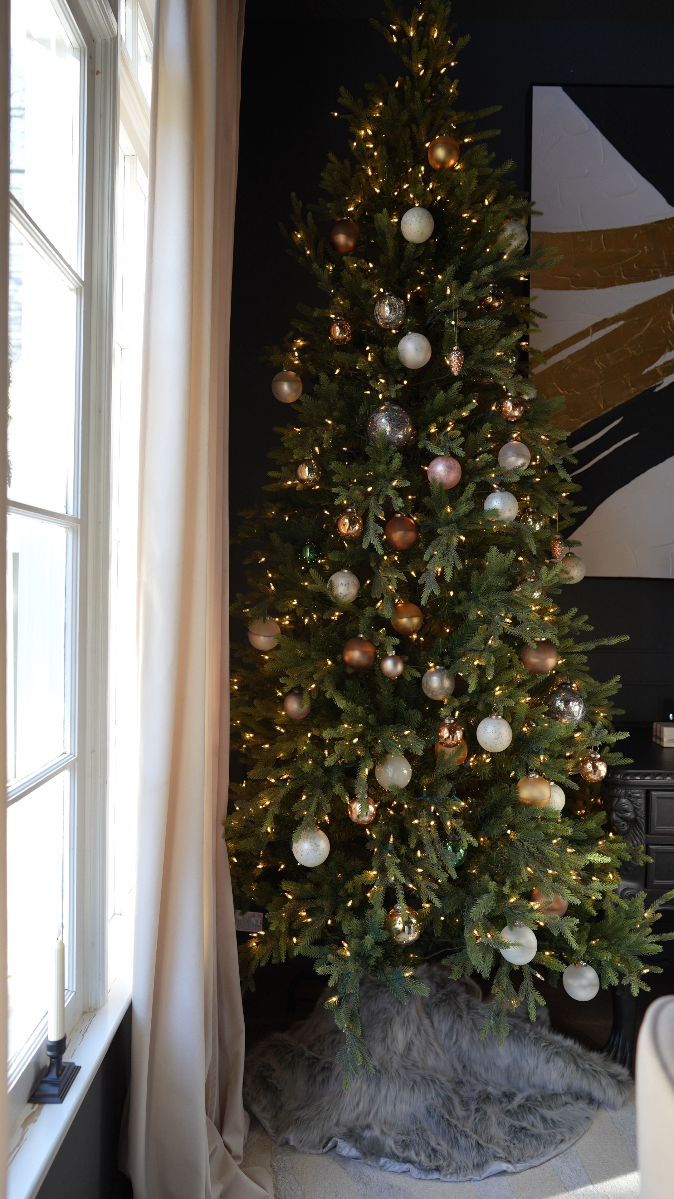 Happy December 3rd! This year we will be doing a 25 day advent countdown to Christmas here on instagram.  Each day will be filled with a little surprise to keep us inspired and joyful during the festive season!  

There’s something so magical about a few sparkling ornaments on the tree! This year we brought back our mercury glass and sprinkled in some hues of copper and rose along with… gasp! GLITTERED pinecones! Hey, sometimes even for the holidays we have to go a little crazy! XxV 

#LTKSeasonal #LTKHoliday #LTKGiftGuide