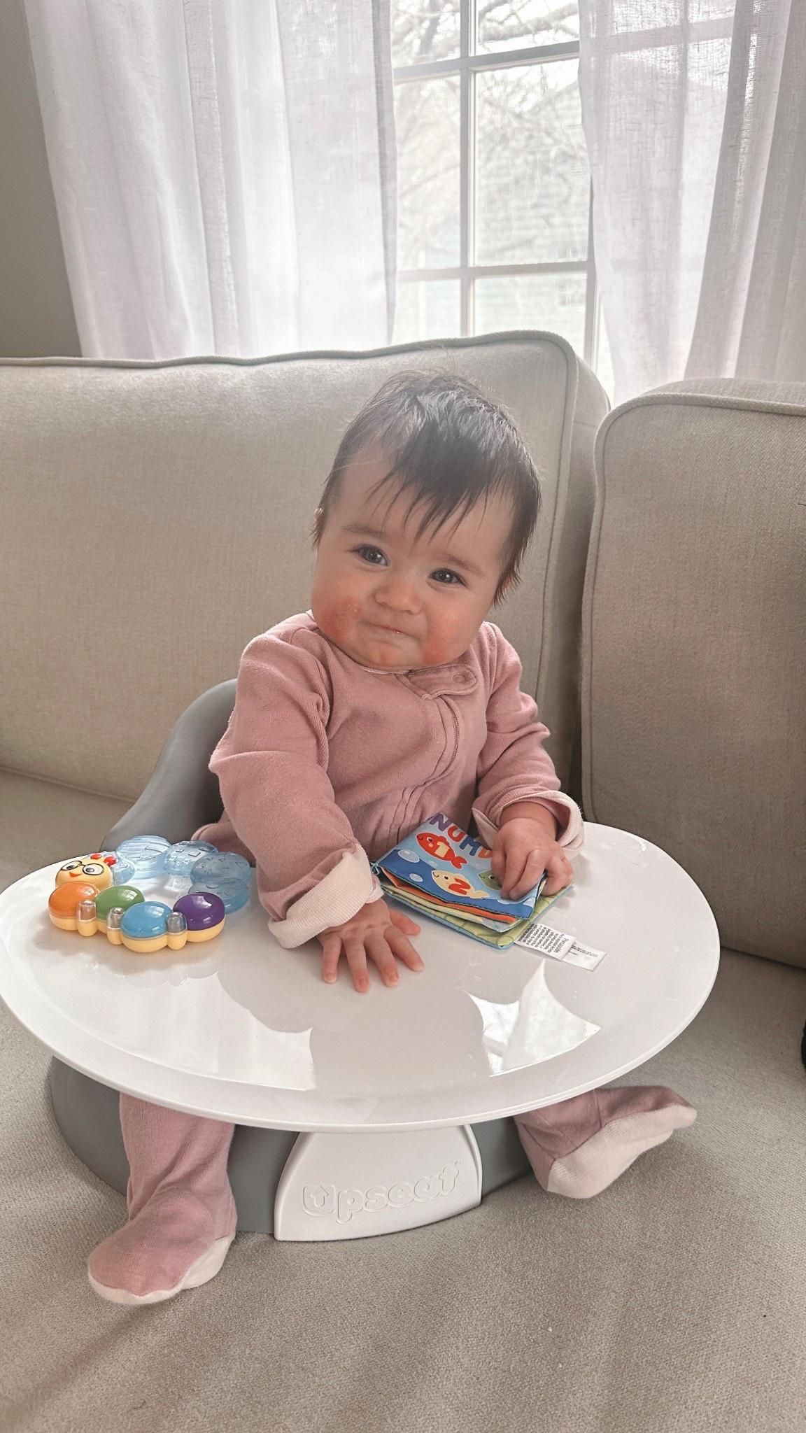 Sitting pretty with the @Upseat! 👶✨ Designed by physical therapists, this seat supports proper posture and doubles as a booster—total mom win. 🙌 Kinsley is loving it, and I love knowing it’s good for her little hips! 💕 Shop it now on my LTK! 

#LTKBump #LTKFamily #LTKBaby