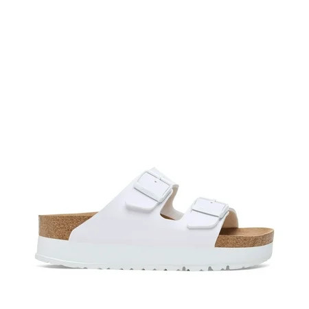 BIRKENSTOCK ARIZONA FLEX PLATFORM VEGAN BIRKO-FLOR Sandals White | Walmart (US)