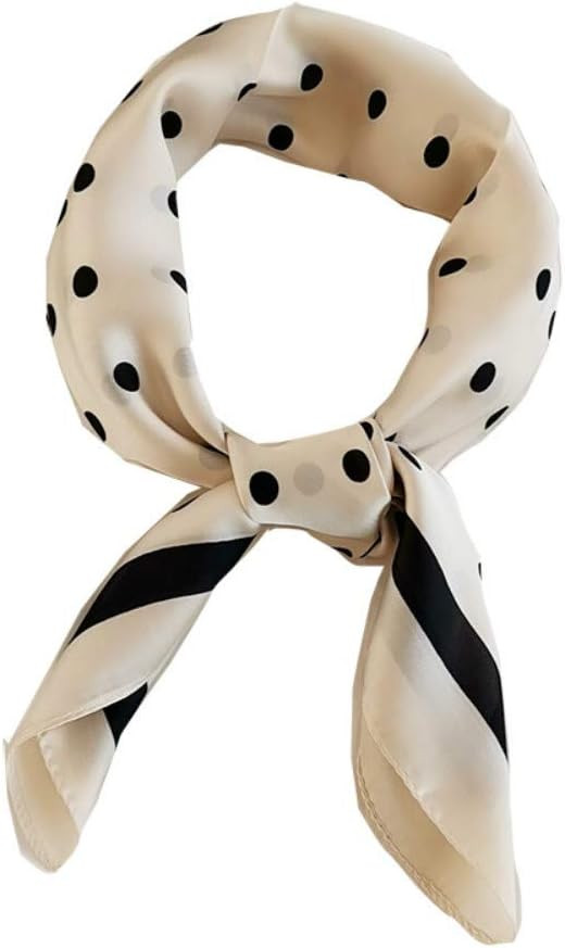 FONYVE Silk Feeling Scarf Medium Square Satin Head Scarf for Women 27.5 × 27.5 inches | Amazon (US)