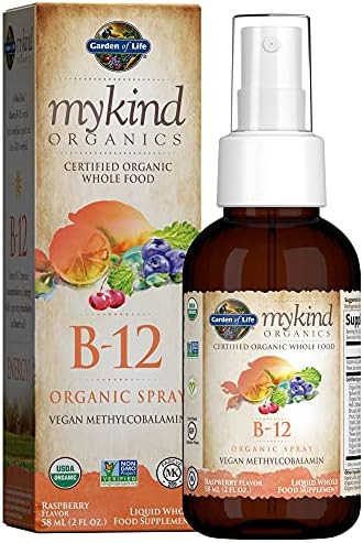 Garden of Life B12 Vitamin - mykind Organic Whole Food B-12 for Metabolism and Energy, Raspberry,... | Amazon (US)