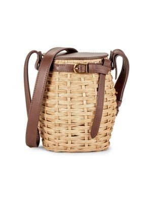 Basketweave Bucket Crossbody Bag | Saks Fifth Avenue OFF 5TH (Pmt risk)