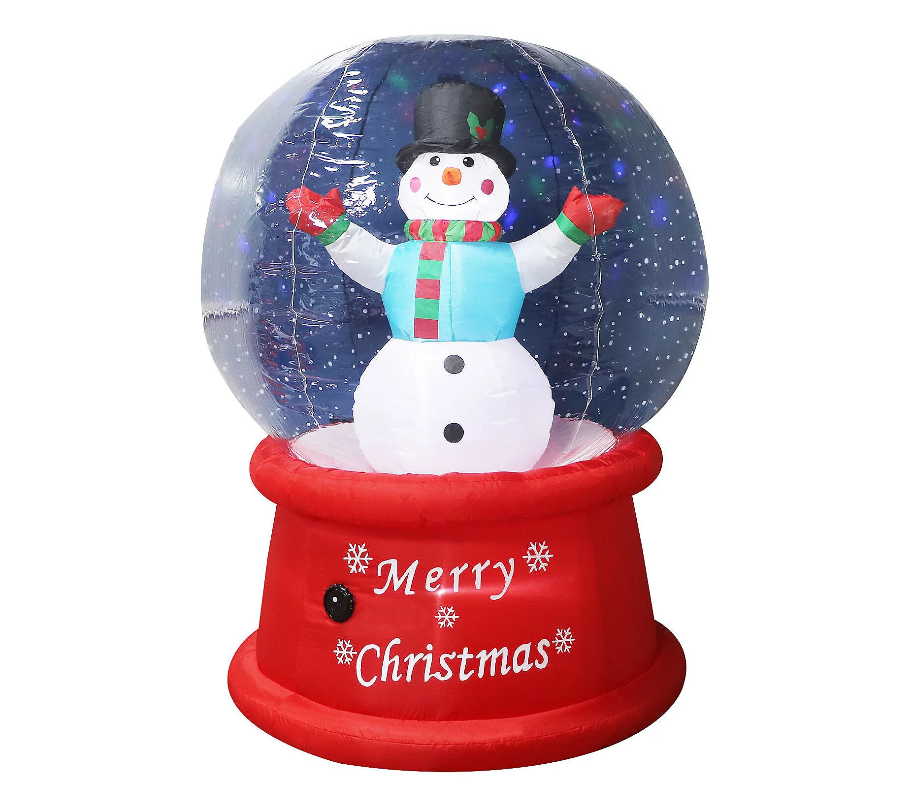 Fraser Hill Farm 6"" Tall Multicolor Prelit Snow man Snow Globe | QVC