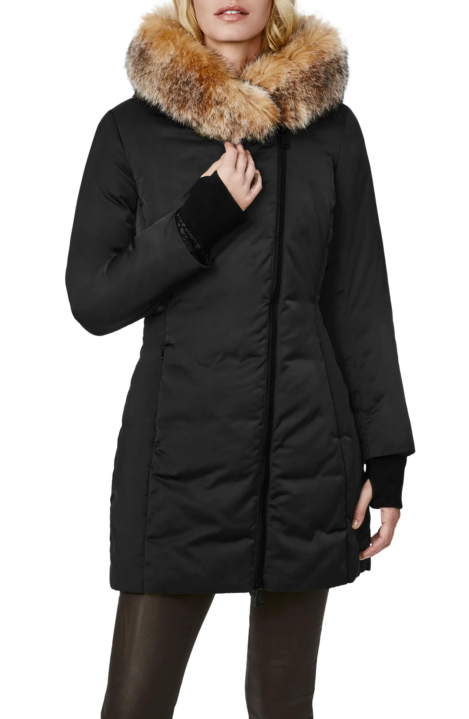 Puffer Jacket with Faux Fur Trim | Nordstrom