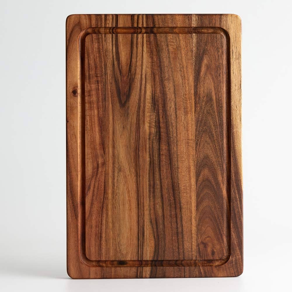 jalz jalz Wooden Cutting Board for Kitchen Acacia Wood Chopping Board for Meat, Vegetables, Fruit... | Amazon (US)
