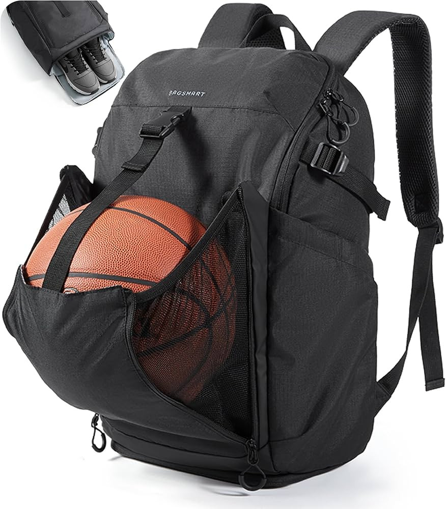 BAGSMART Basketball Gym Backpack for Men with Shoes Compartment, Basketball Bag with Ball Holder,... | Amazon (US)