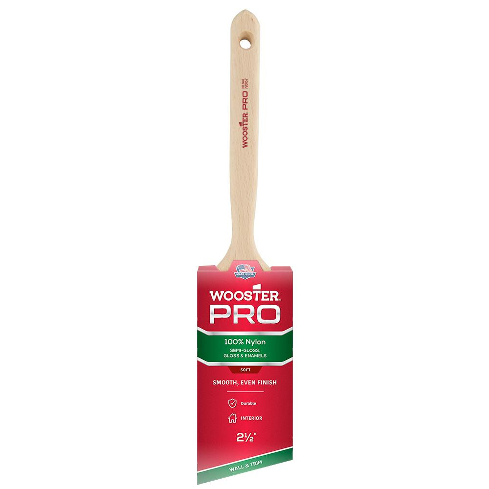 Wooster 2-1/2 in. Pro Nylon Angle Sash Brush | The Home Depot