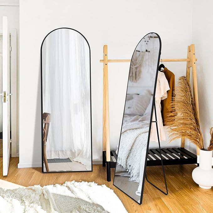 Delma Standing Mirror Full Length,Mirror Full Body,Large Floor Mirror with Arched Frame for Wall ... | Amazon (US)
