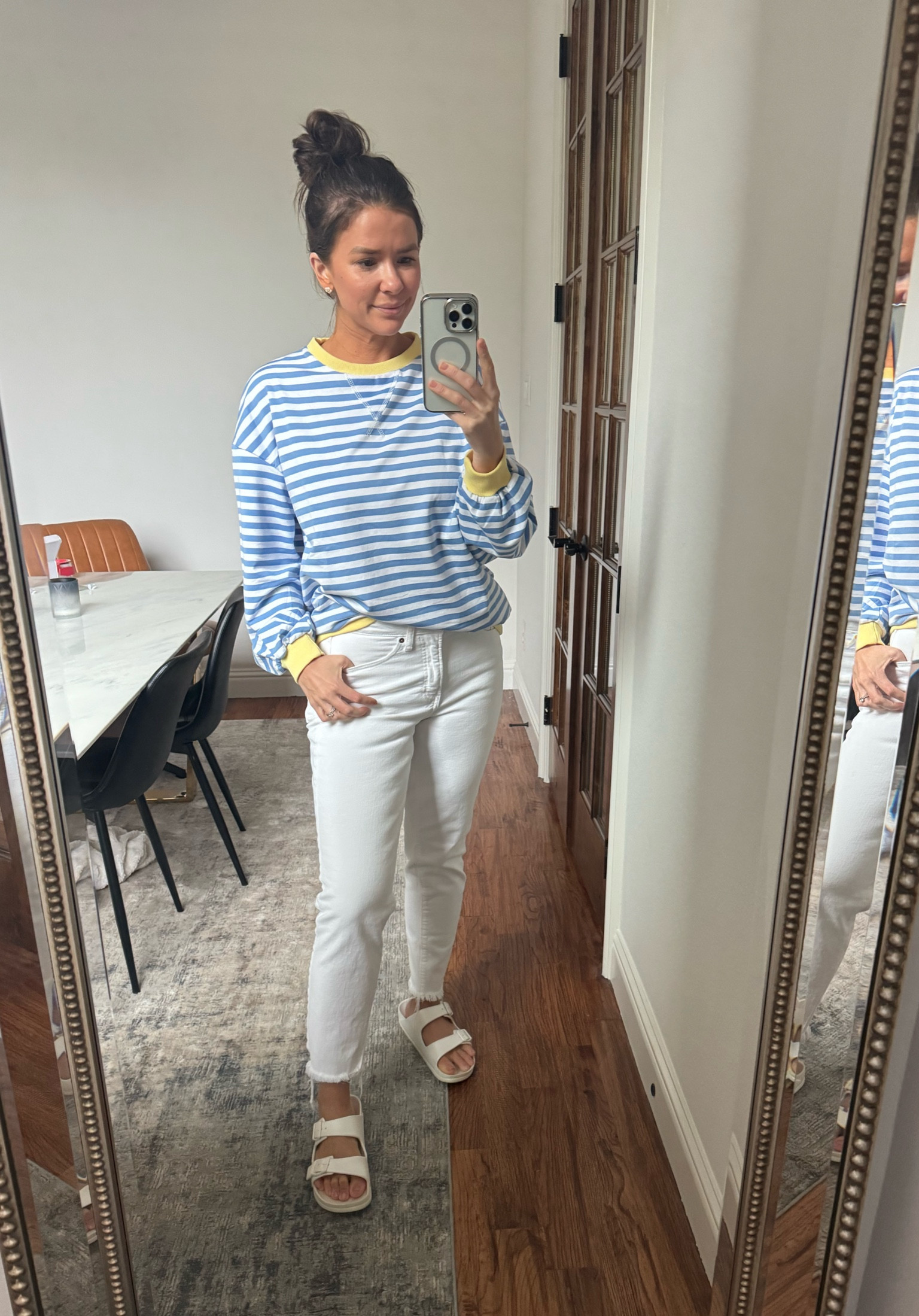 A Spring outfit for a chilly, rainy day! I love this Amazon top so much I have it in 2 colors!

#LTKSeasonal #LTKfindsunder50