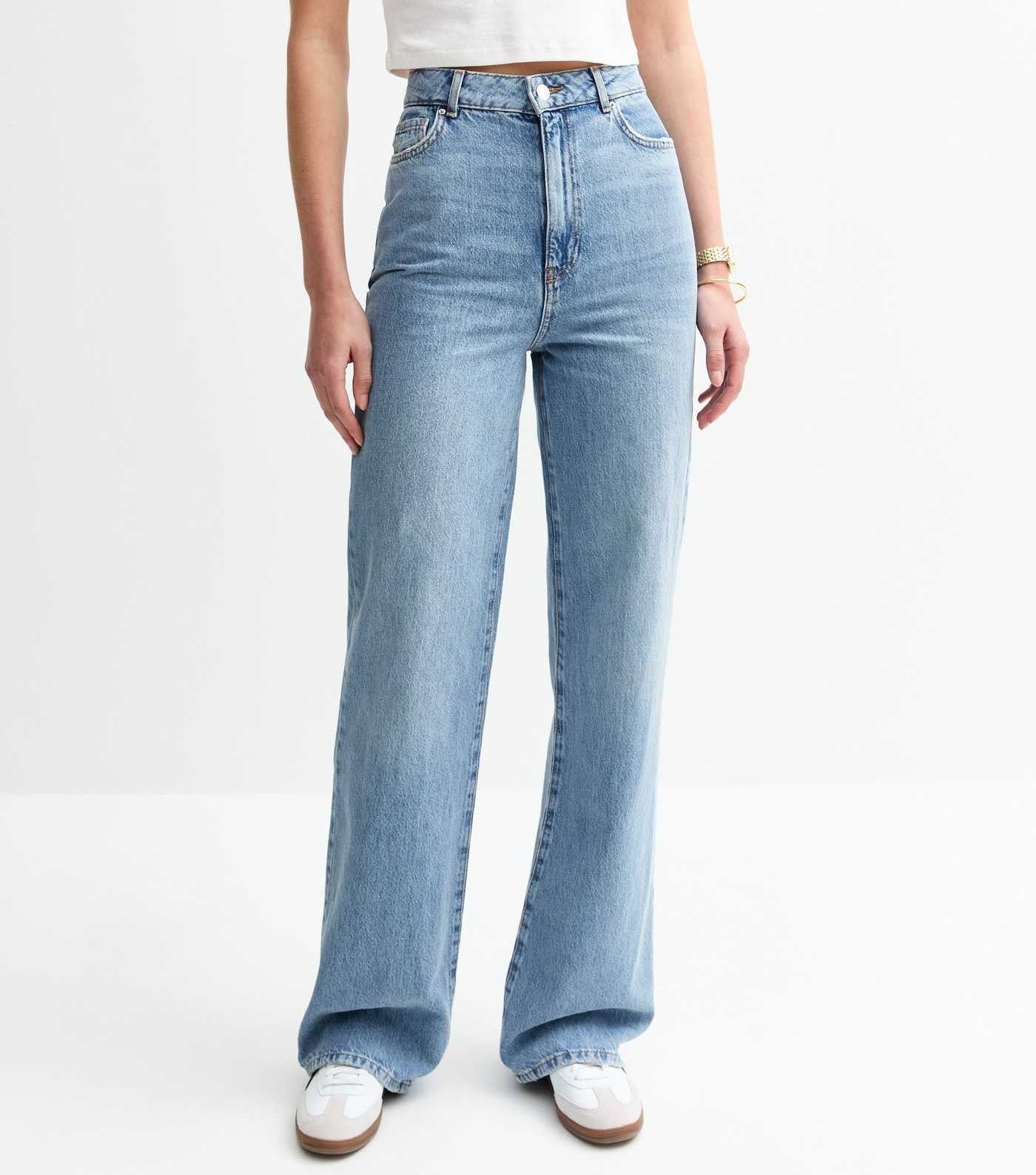 Tall Pale Blue High Waist Adalae Wide Leg Jeans
						
						Add to Saved Items
						Remove from... | New Look (UK)