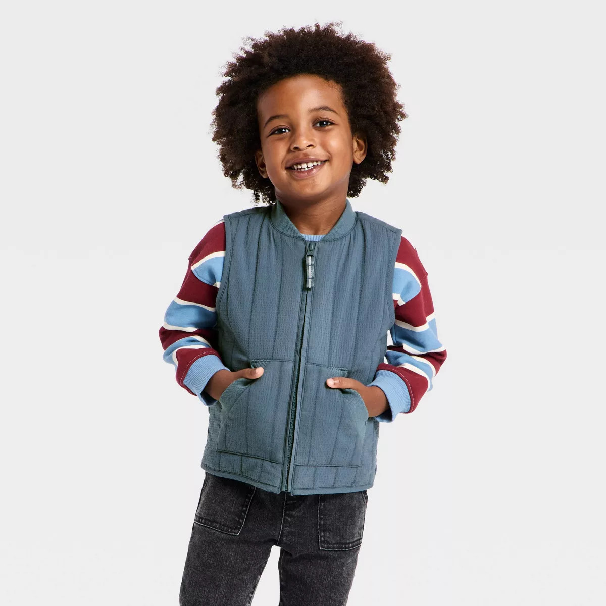 Baby Boys' Puffer Vest - Cat & Jack™ Gray 12M | Target