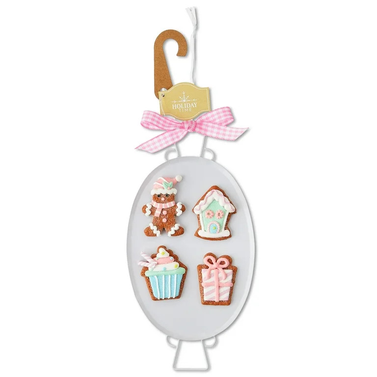 Multicolor Clay Dough Gingerbread Set Christmas Ornament, 6.75", by Holiday Time | Walmart (US)