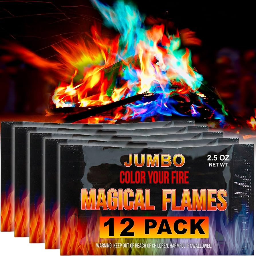 Magical Flames Fire Color Changing Packets Fire Pit (12 Pack), Fire Color Packets for Camping Ess... | Amazon (US)