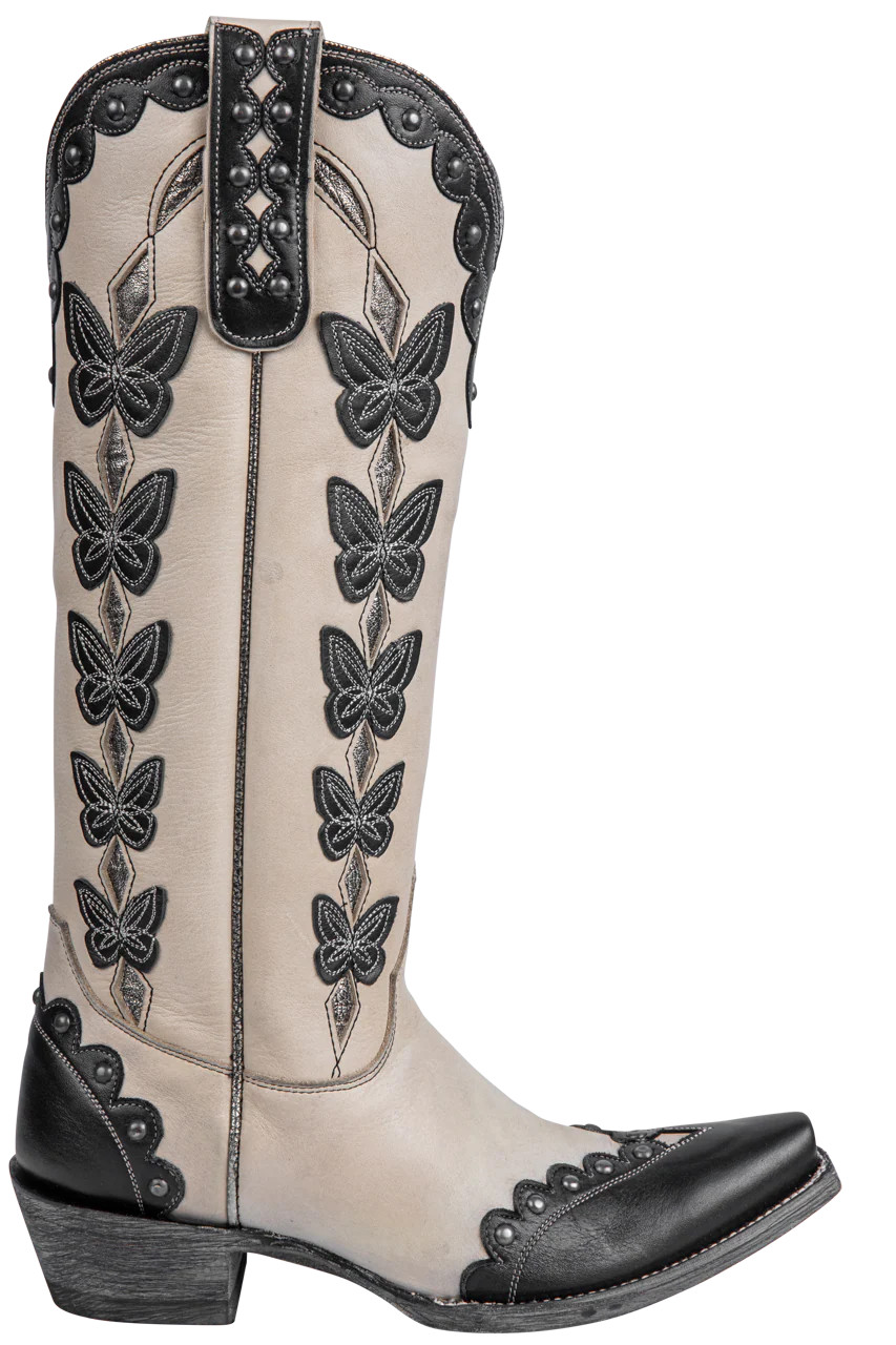 Old Gringo Cream/Black Cressida Cowgirl Boots | Pinto Ranch | Pinto Ranch