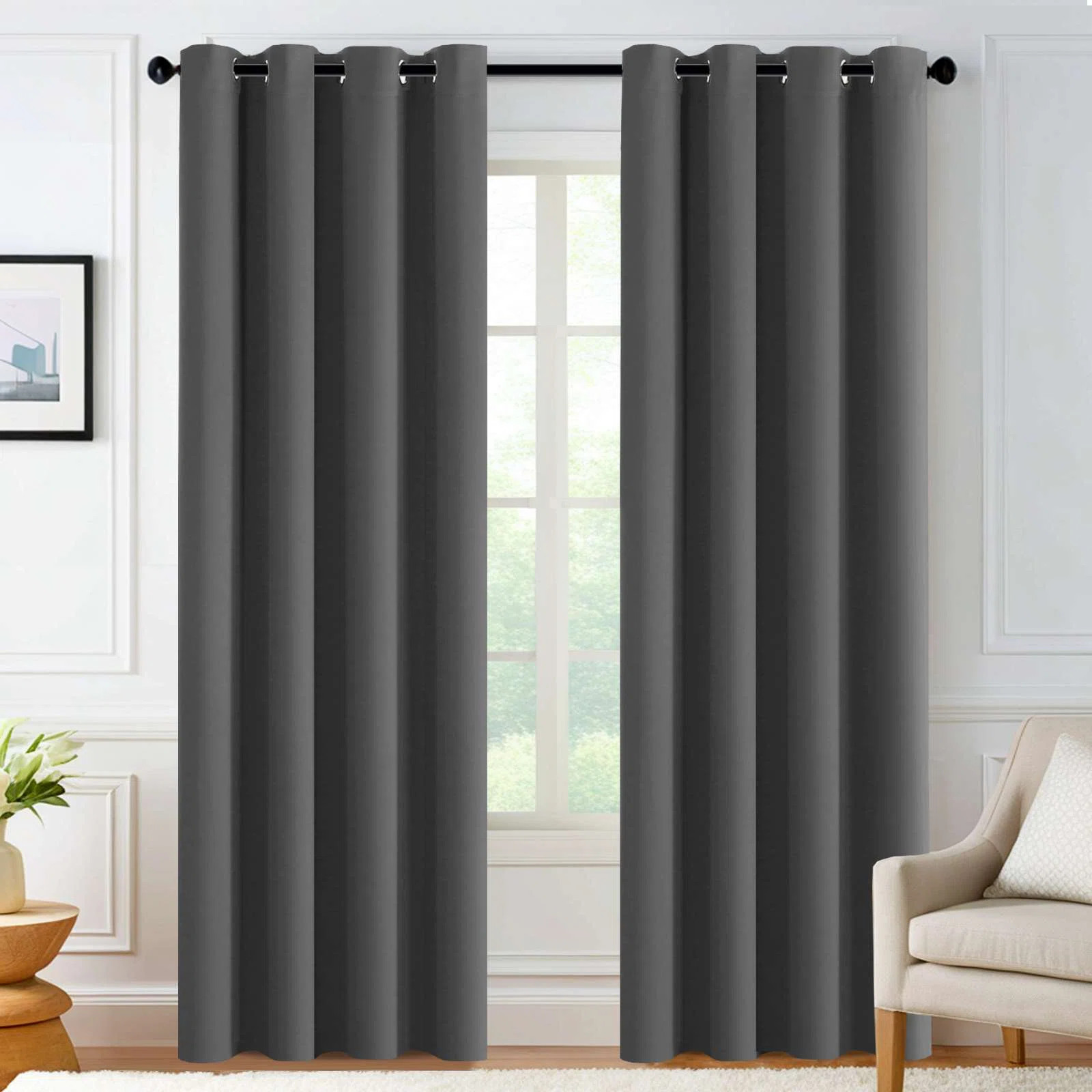 Latitude Run® Blackout Curtains for Bedroom/Living Room 2 Panels Set - Thermal Insulated Room Da... | Wayfair North America