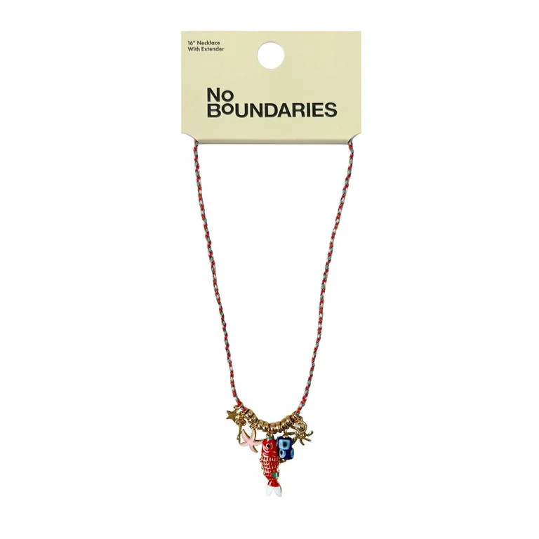 No Boundaries Multicolor Thread Fish Charm Necklace for Female Adults and Teens | Walmart (US)