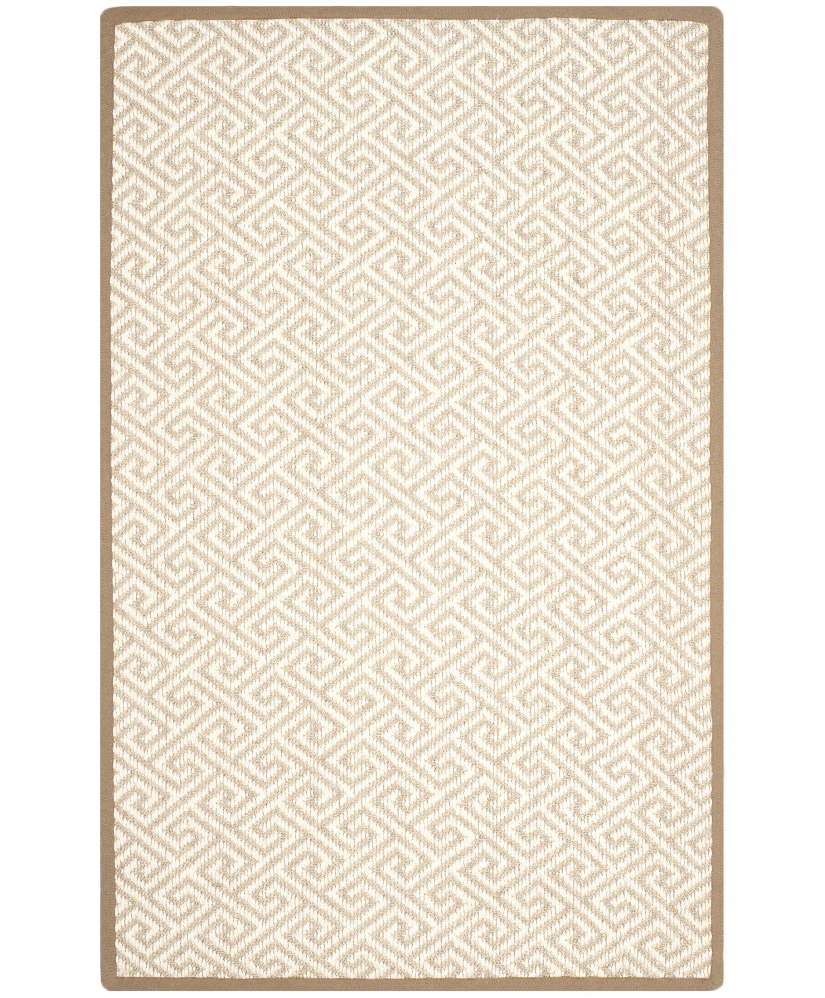 Jaquavion Sisal With Latex Geometric Rug | Wayfair North America