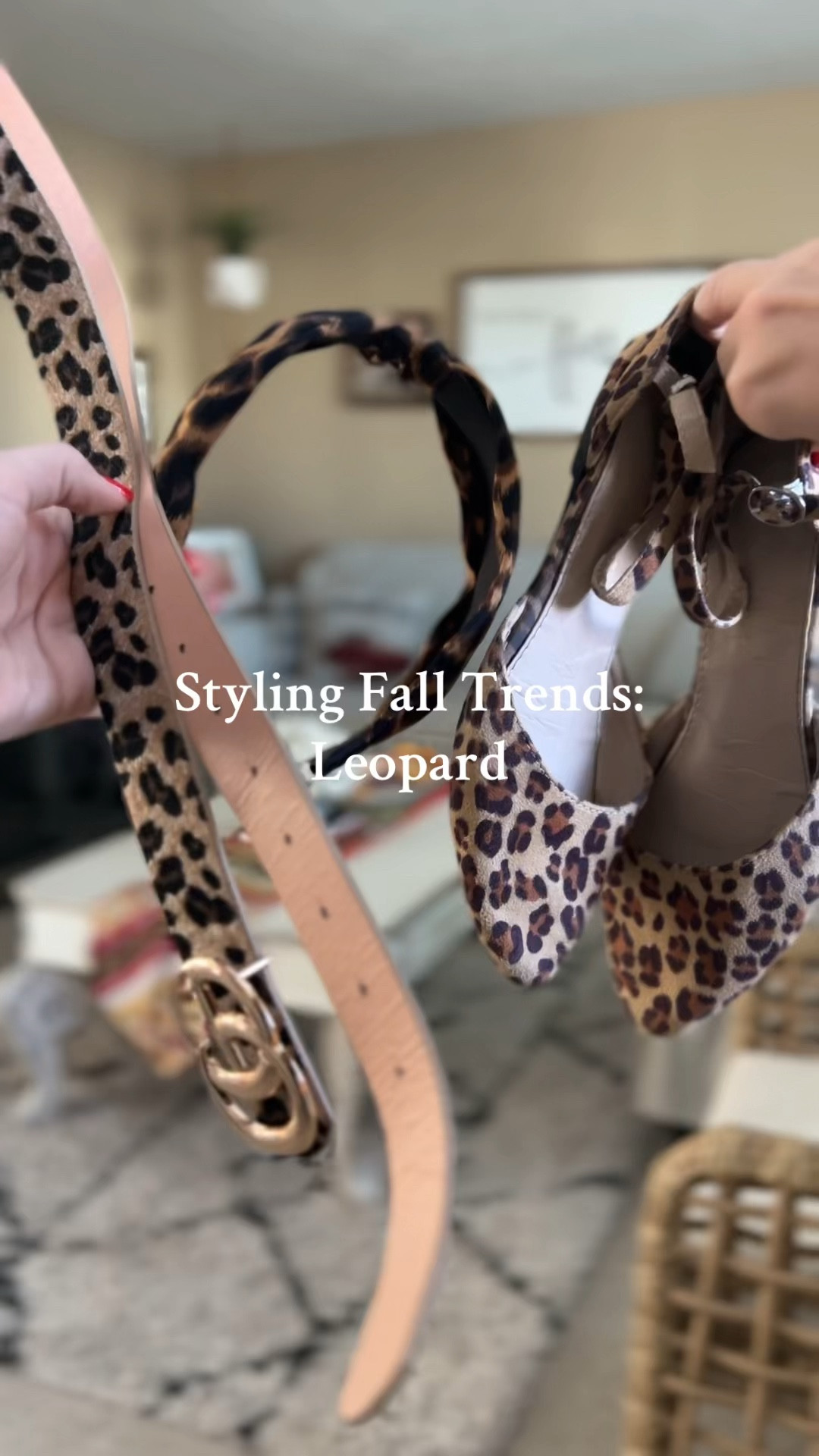 Styling fall trends leopard print 2024 fall trend leopard print flats. Leopards print belt. Leopard print headband fall trend alert affordable fashion for moms 

#LTKFallSale #LTKSeasonal #LTKVideo