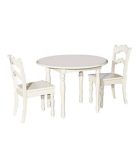 Linon Home White Kids Table & Chair Set | Zulily