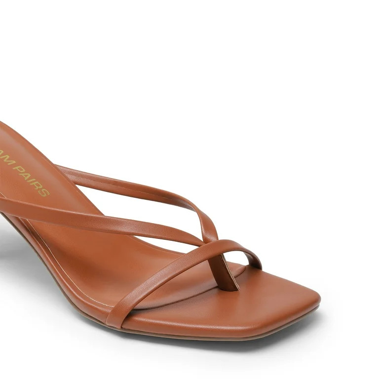 DREAM PAIRS Heels for Women Flip Flops Kitten Low Heels Open Square Toe Thong Heeled Sandals, Sex... | Walmart (US)