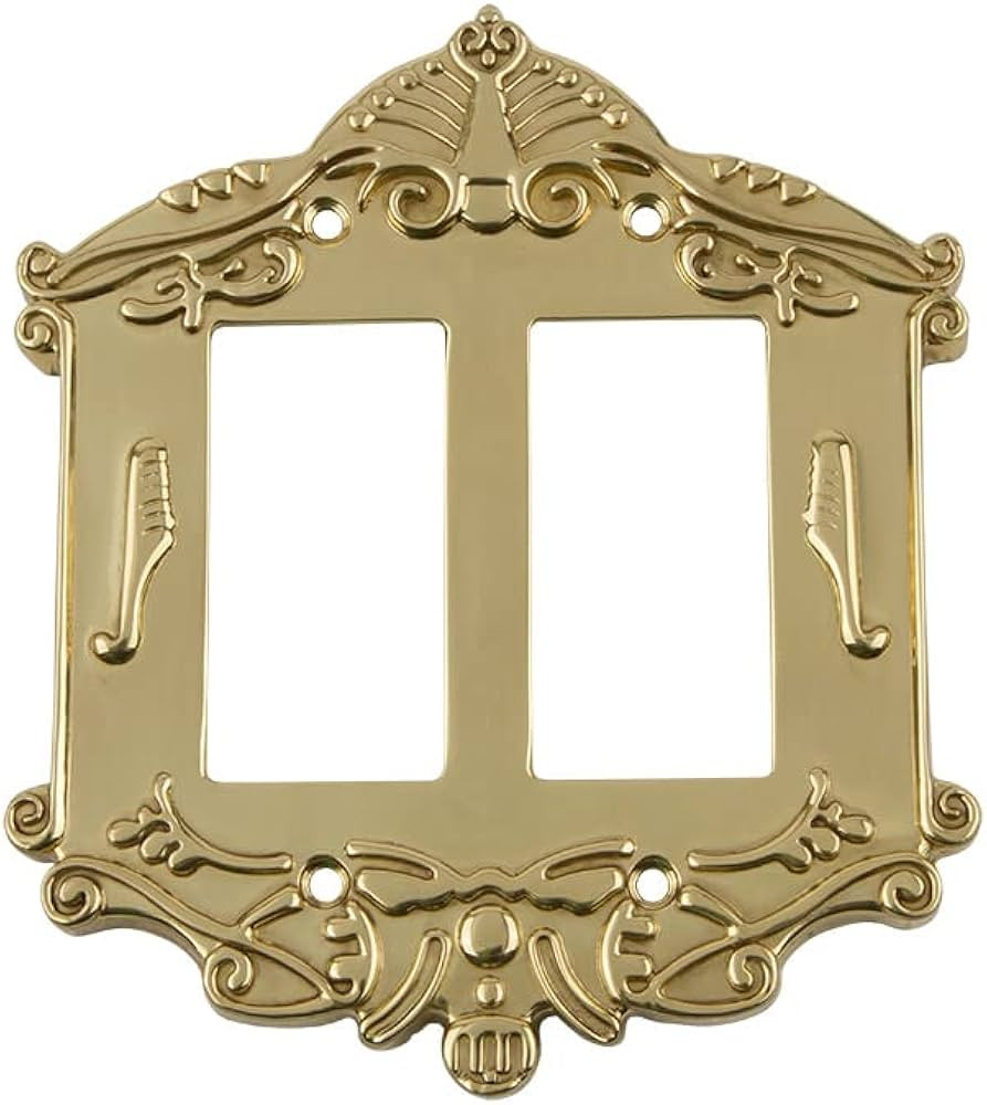 Nostalgic Warehouse Victorian Light Switch Cover Plate, Polished Brass | Amazon (US)