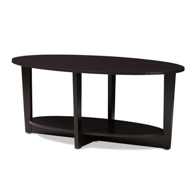 Jacintha Modern and Contemporary Finished Coffee Table Dark Brown - Baxton Studio | Target