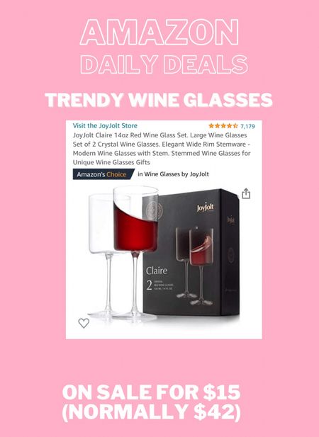 Square bottom wine glasses on sale for the best price I’ve seen them on Amazon!  Would make a great hostess gift 

#LTKHoliday #LTKsalealert #LTKGiftGuide