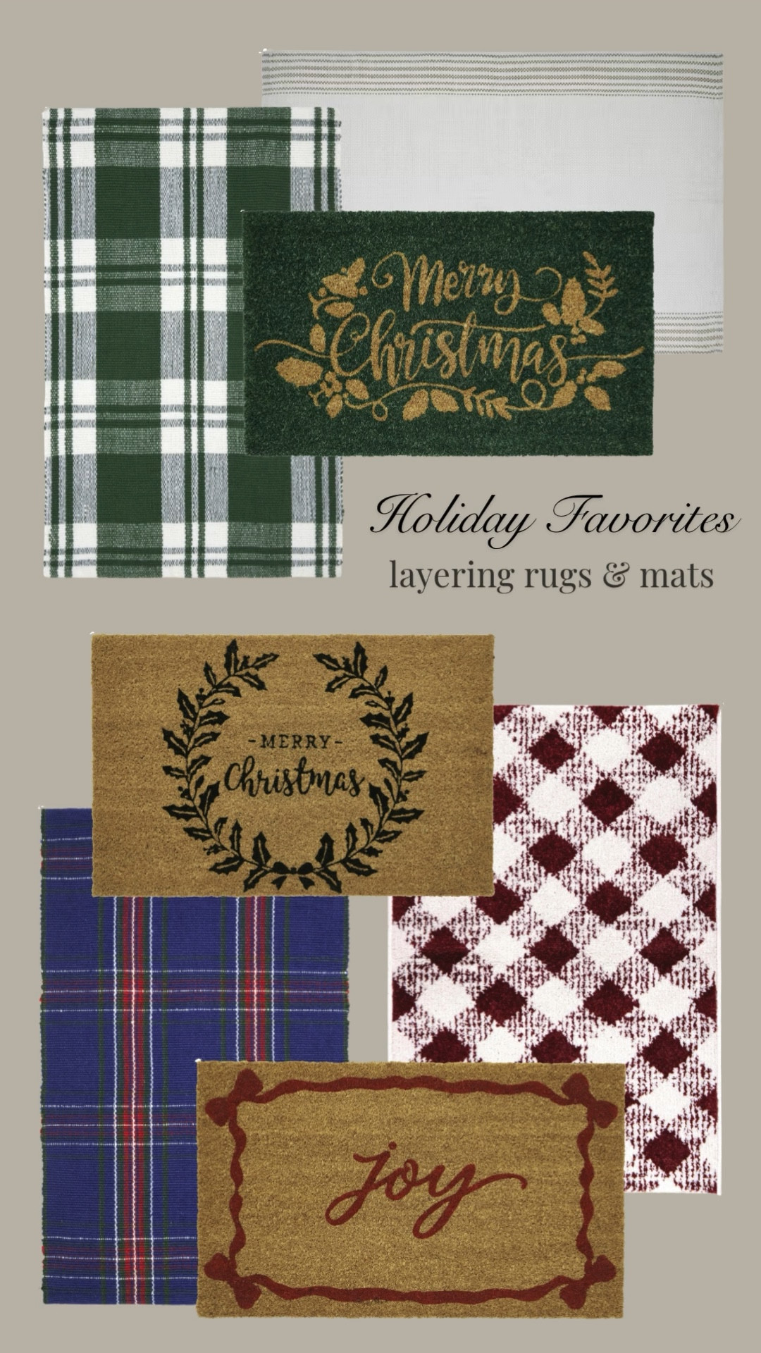 I can't believe these pretty holiday layering rugs & doormats are from Walmart! Budget friendly, too! porch, patio, christmas decor, front door, entryway, cottage, modern organic, farmhouse

#LTKFindsUnder50 #LTKHome #LTKSeasonal