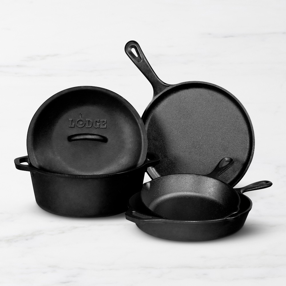 Lodge Seasoned Cast Iron 5-Piece Cookware Set | Williams-Sonoma