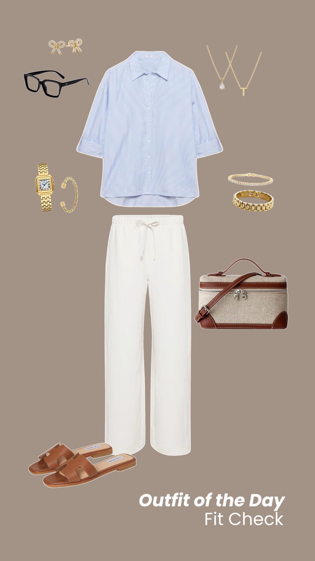 Top: Small⁣⁣
Pants: Small⁣⁣
Sandals: Size 8⁣⁣
Bag: Amazon⁣⁣
Jewelry: Daily Staples⁣⁣
⁣⁣
#buttondownstyle #neutralvibes #elevatedbasics 

 

#LTKFindsUnder100 #LTKStyleTip #LTKTravel