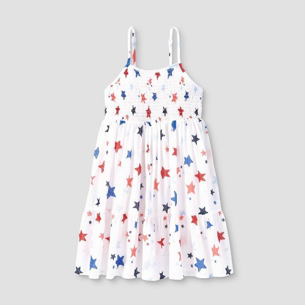 Girls' Printed Tiered Sleeveless Dress - Cat & Jack™ | Target