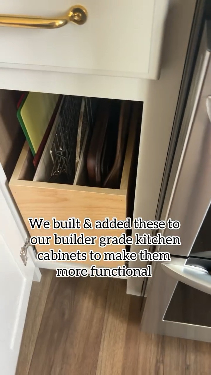 Adjustable shelves in our base cabinets were not working for us, so we built rollouts/pullouts for all of our base cabinets. 

This has helped make our kitchen much more functional and work so much better for us!

Do you have cabinets that you would put these in?

#buildergradetocustommade #buildergradeupgrade #budgetdiy #kitchenupdate #cabinetpullouts #cabinetrollouts #easydiy

Amazon pullouts
Cabinet pullouts
Rollouts


#LTKFindsUnder100 #LTKHome