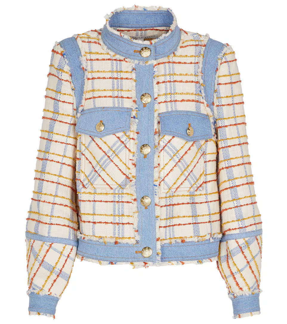 Nilaja denim-trimmed tweed jacket | Mytheresa (US/CA)