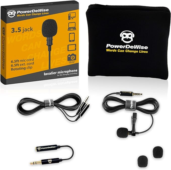 Professional Grade Lavalier Lapel Microphone Omnidirectional Mic with Easy Clip On System Perfect... | Amazon (US)