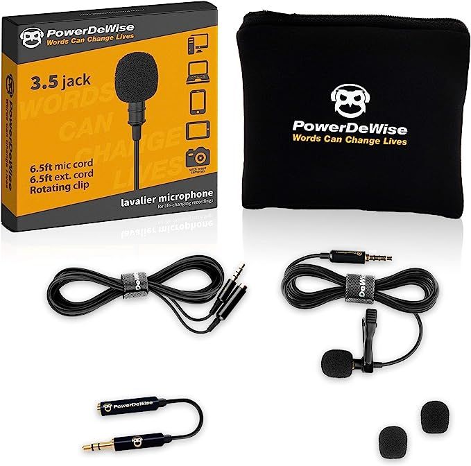 Professional Grade Lavalier Lapel Microphone Omnidirectional Mic with Easy Clip On System Perfect... | Amazon (US)