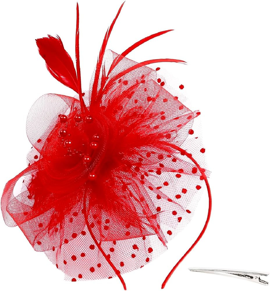 Fascinators Hats for Women Tea Party Headband Kentukyi Derbiy Hats Fascinator Headpiece | Amazon (US)