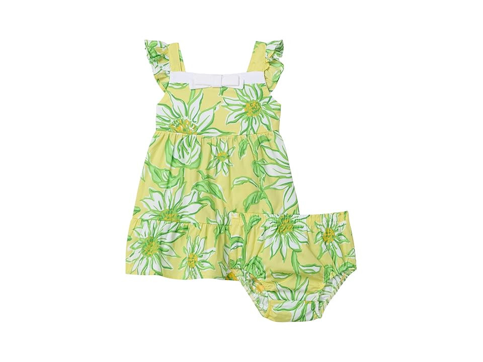 Lilly Pulitzer Kids Charlize Infant Dress (Infant) Girl's Dress Limoncello Sunbelievable : 3-6 Months, Cotton | Zappos