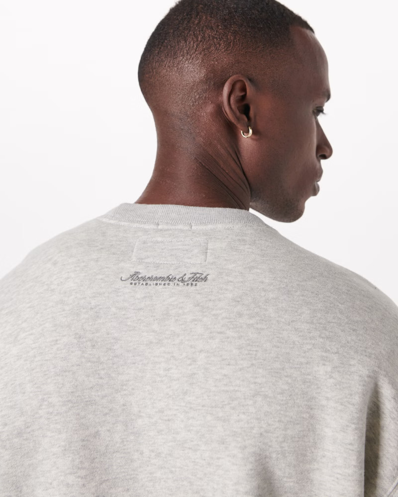 Men's Monogram Logo Crew Sweatshirt | Men's Tops | Abercrombie.com | Abercrombie & Fitch (US)