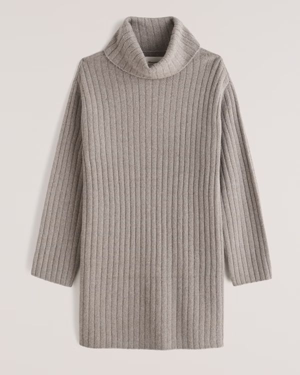 Women's Wide Rib Turtleneck Sweater Dress | Women's Dresses & Jumpsuits | Abercrombie.com | Abercrombie & Fitch (US)